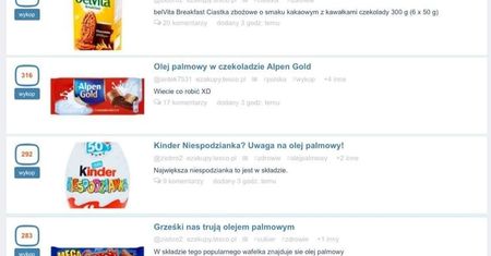 Olej palmowy zalał Wykop. Internauci się wściekli