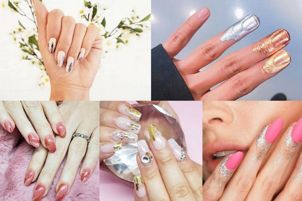 Brokatowe paznokcie to trend, który najczęściej powraca w sezonie karnawałowym (fot.  cnd_italia, misspopnails, unistella, tamaradilullo)