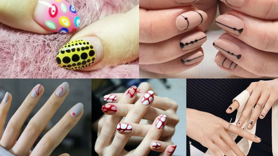 Kropki mogą tworzyć na paznokciach wiele niepowtarzalnych kompozycji (fot. heather vette makeup, tamaradilullo, unistella)
