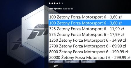 Do Forzy Motorsport 6 przyjechały... mikrotransakcje