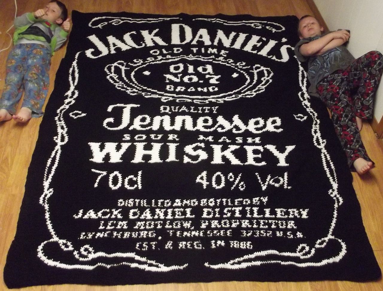 Jack Danniels Crochet Blanket