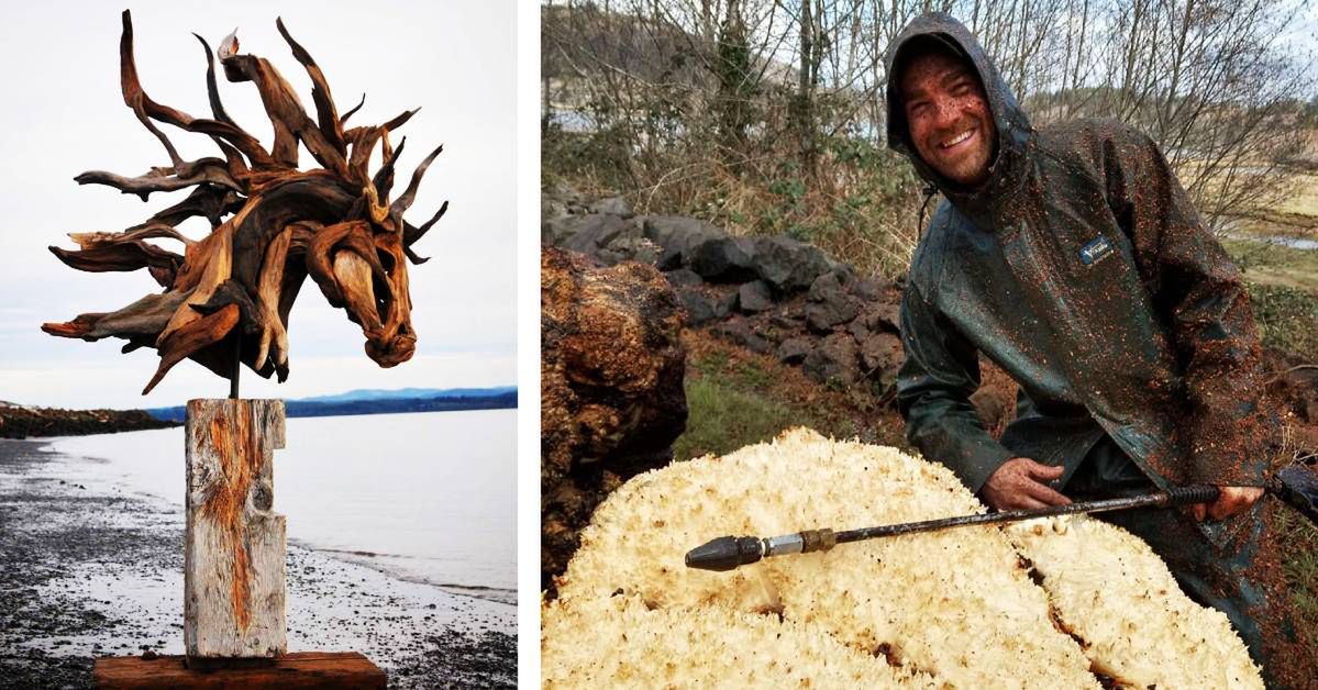 Jeffro Uitto Creates Wonderful Sculptures Using Wood Found on the Beach
