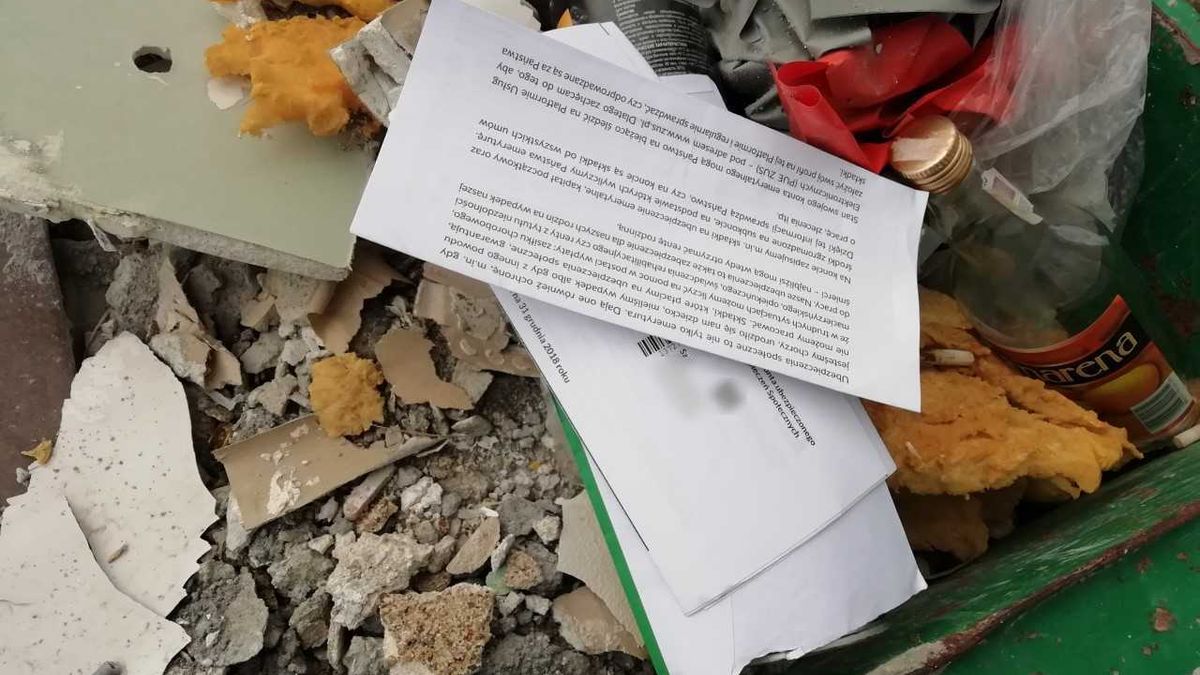 List z ZUS na śmietniku to zły pomysł. Nasz czytelnik mógł poznać wszystkie dane przyszłego seniora.