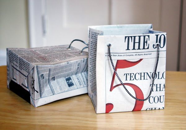 Newspaper Gift Bag