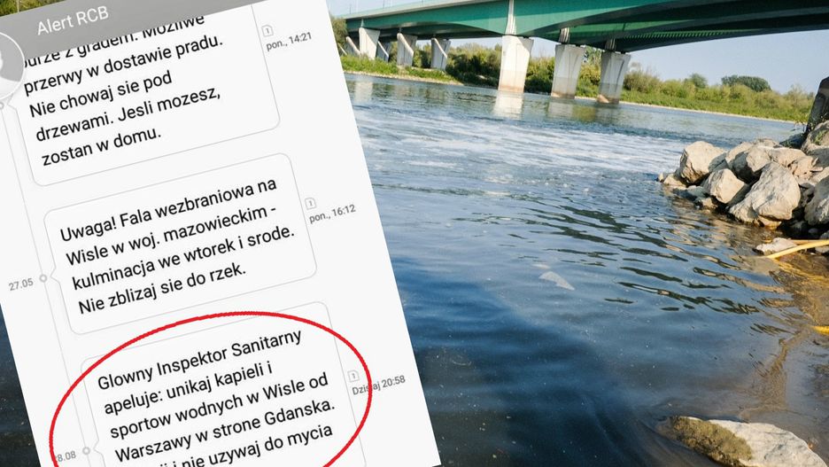 Warszawa. Ścieki w Wiśle. Wysłano alert RCB
