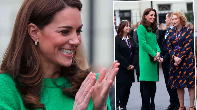 Księżna Kate ułożenie sukienki