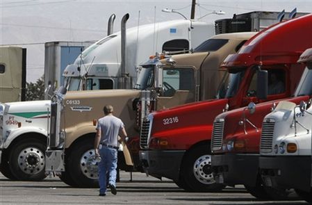 Kierowcy ciężarówek protestowali przeciwko wysokim cenom paliwa
