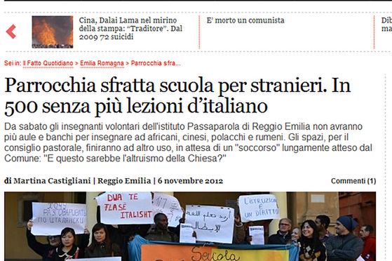 Włochy: szkoła dla imigrantów nie podobała się proboszczowi