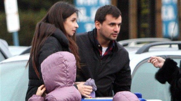 Marta Kaczyński z mężem i córkami