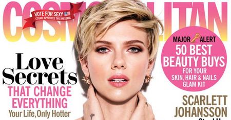 Scarlett Johansson na okładce majowego "Cosmopolitan"