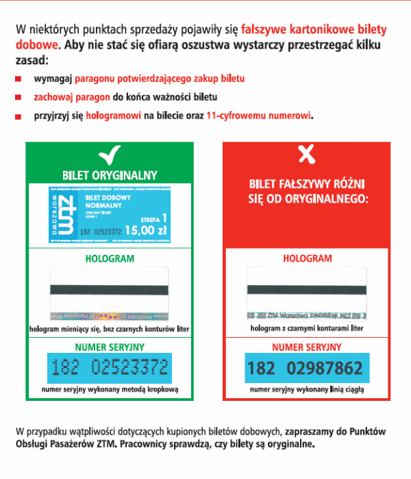 Uwaga na fałszywe bilety. Zobacz, jak je rozpoznać