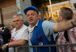 Manifestacja stoczniowców w Warszawie