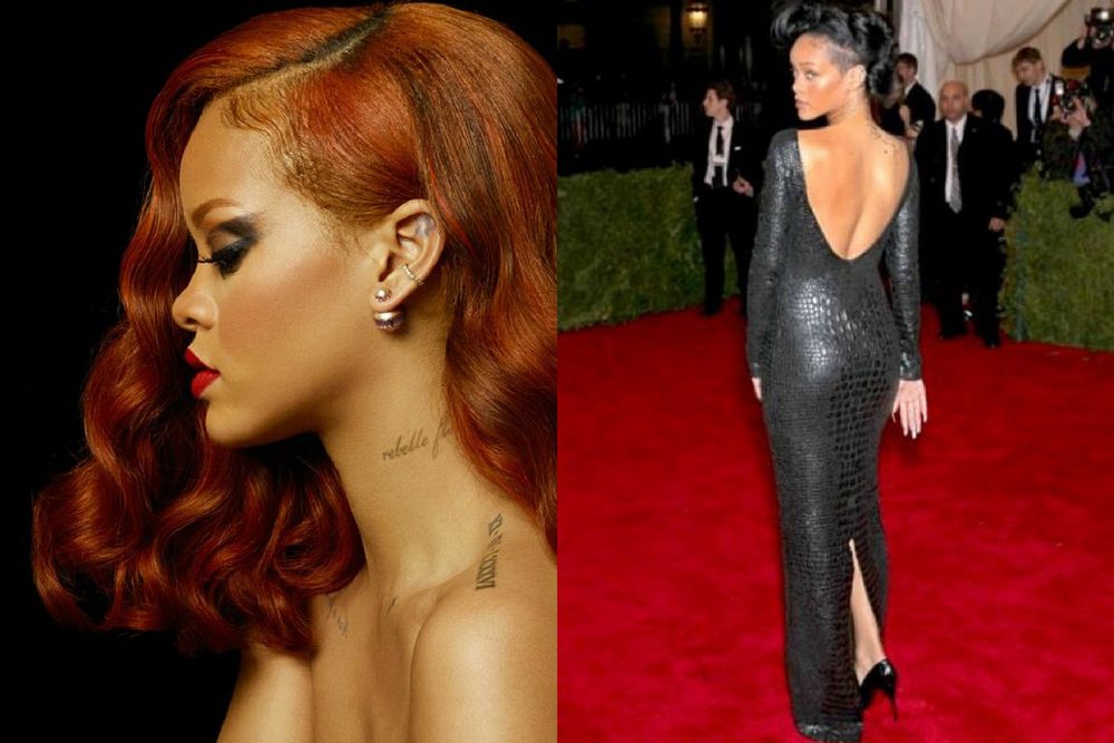 Rihanna jest prawdziwą miłośniczką tatuaży damskich, ma ich już 19 