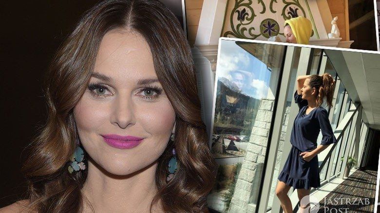 Paulina Sykut w górach z rodziną