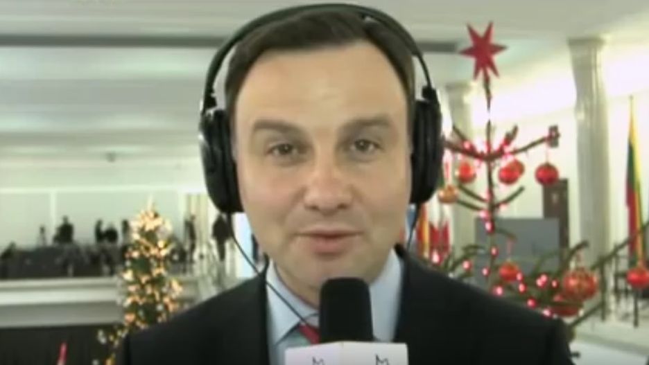 Andrzej Duda śpiewa "Hej kolęda, kolęda".