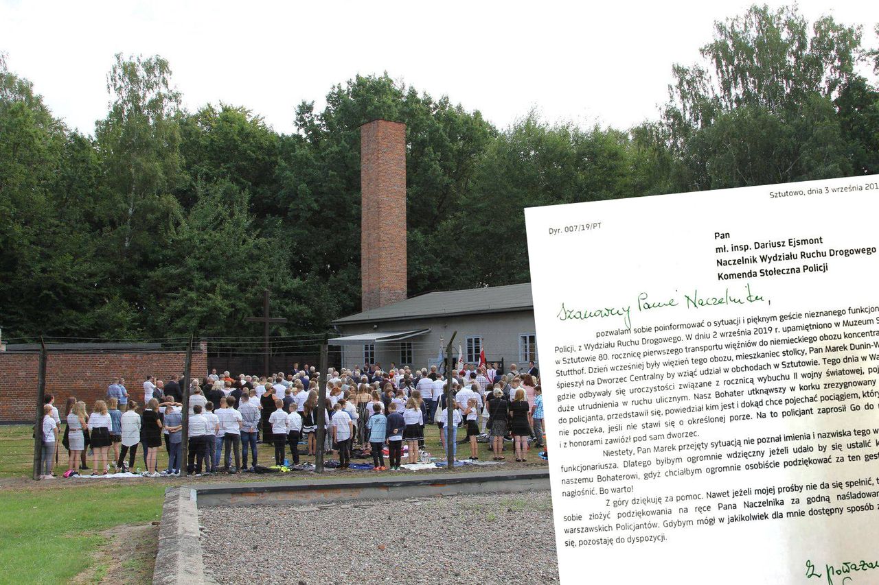 Policjant poszukiwany. Dyrekcja Muzeum Stutthof chce podziękować za odruch serca