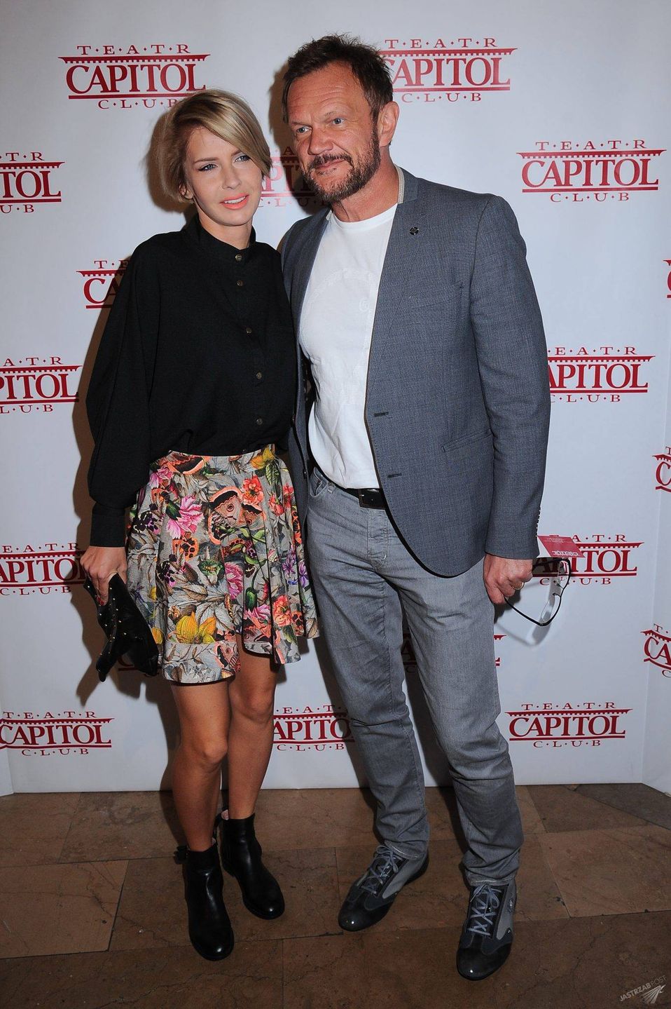 Edyta Pazura i Cezary Pazura na premierze "Między łóżkami" w Teatrze Capitol