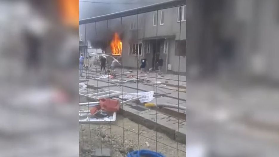 Bytom. Dramatyczne nagranie po wybuchu