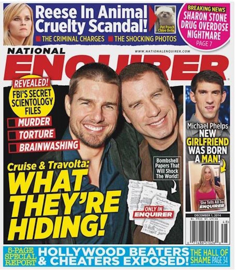 "Tom Cruise i John Travolta są parą od 30 lat" – National Enquirer