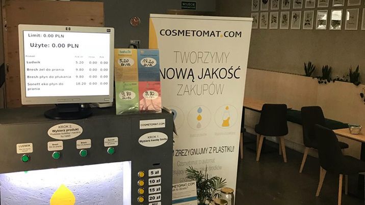 Automat z napojami? Nie - z Cosmetomatu leją się środki czystości