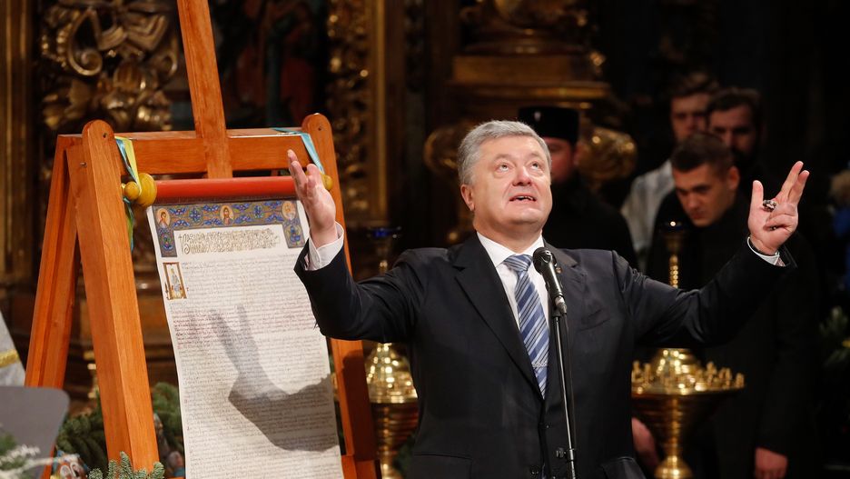 Petro Poroszenko dziękował Bogu za uznanie autokefalii ukraińskiej cerkwi.