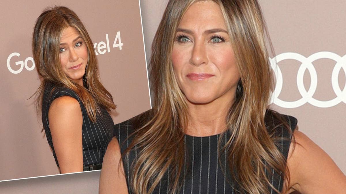 Jenifer Aniston szczupła jak igiełka w seksownej mini. Aż ciężko uwierzyć, że niedawno skończyła 50 lat