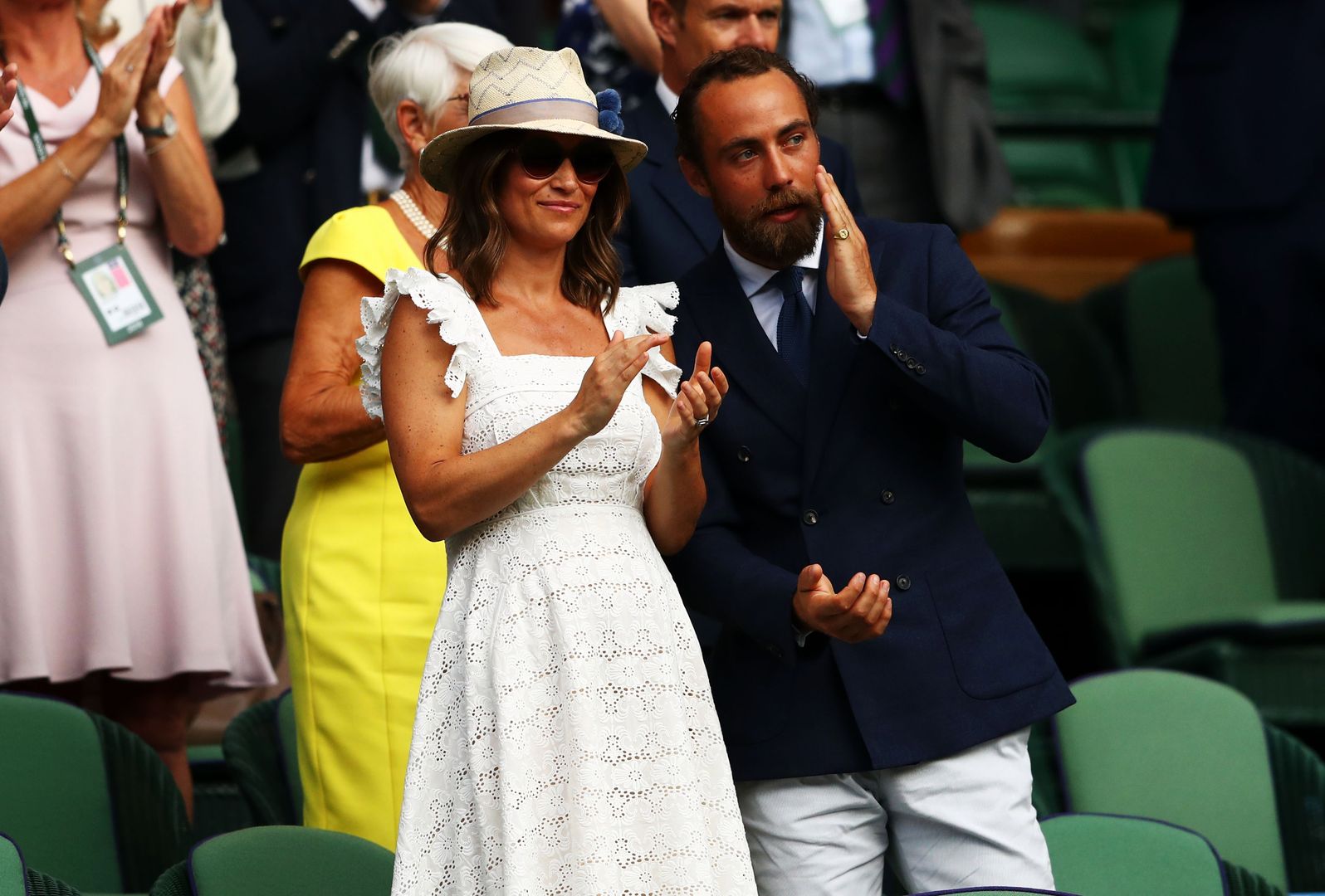 on day four of the Wimbledon Lawn Tennis Championships at All England Lawn Tennis and Croquet Club on July 5, 2018 in London, England. 