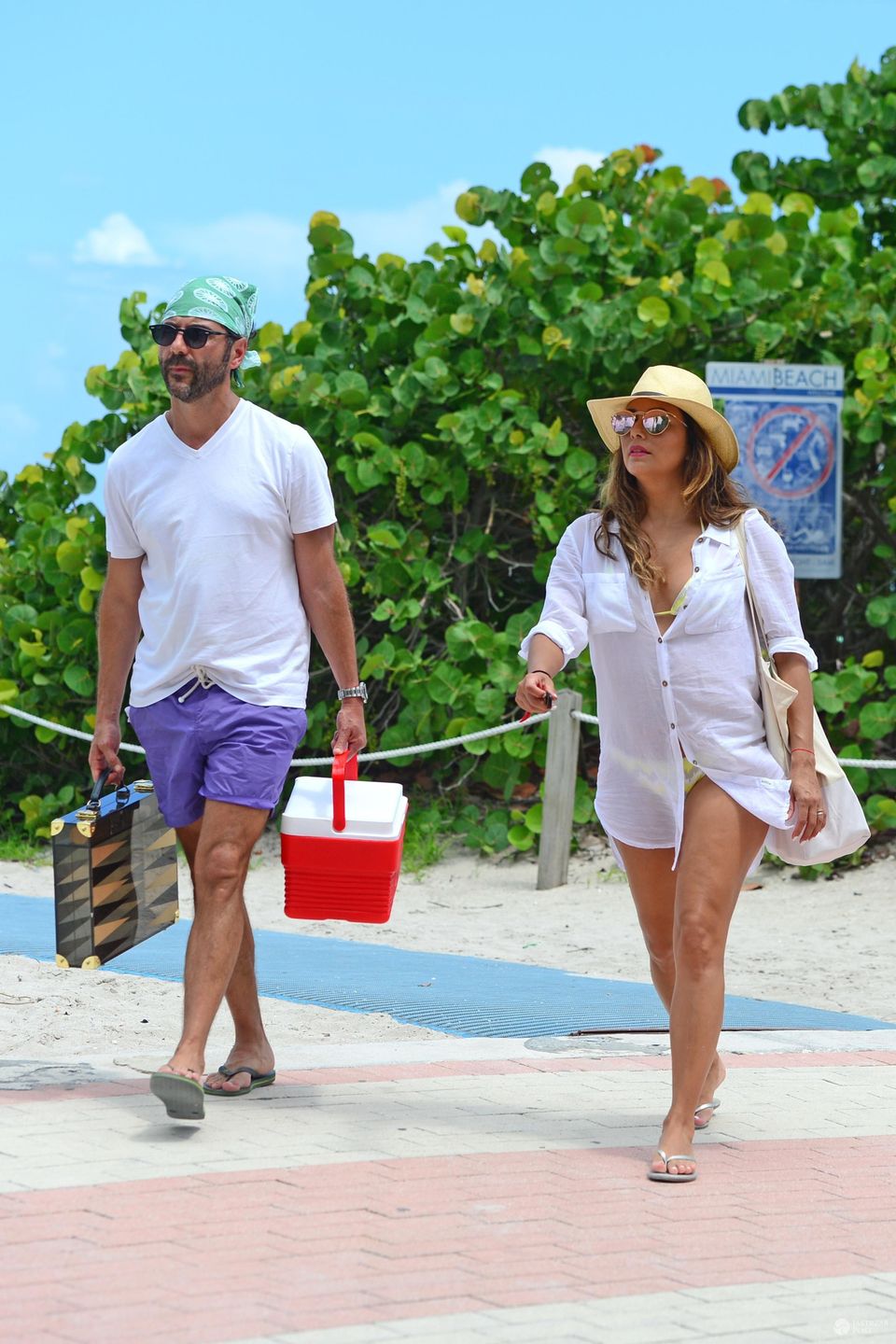Eva Longoria na plaży w Miami