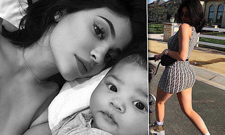 Kylie Jenner z córką Stormi na spacerze