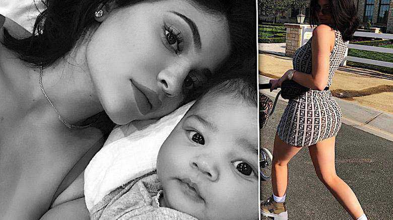 Kylie Jenner z córką Stormi na spacerze