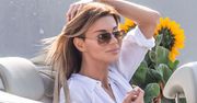 Edyta Górniak w luksusowym kabriolecie z bukietem słoneczników [paparazzi]