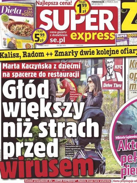 Marta Kaczyńska wyskoczyła na fastfooda podczas kwarantanny