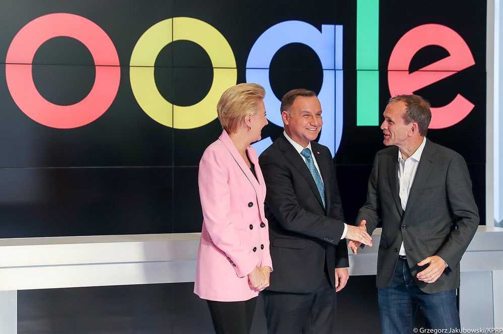 Agata Duda w marynarce z Zary podczas spotkania w siedzibie Google w Kalifornii