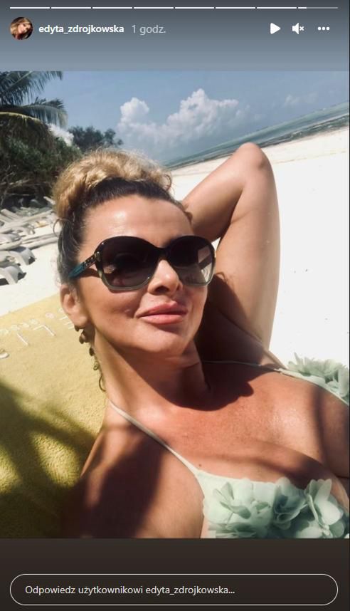 Edyta Zdrójkowska na Zanzibarze. Fot. InstaStories