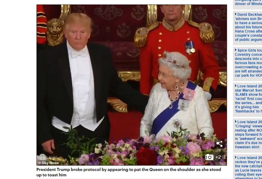 Trump i Elżbieta II 