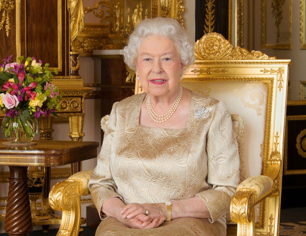 EMBARGOED TO 0001 BST Saturday July 1, 2017. This new portrait of Queen Elizabeth II, wearing the maple leaf brooch inherited from her mother, has been released  for Canada Day (July 1) to mark the 150th anniversary of Confederation. The portrait, by Toronto-based photographer Ian Leslie Macdonald, is being issued as the Prince of Wales and the Duchess of Cornwall continue on a three day tour of Canada around the anniversary celebrations. PRESS ASSOCIATION Photo. Issue date: Saturday July 1, 2017. The brooch, made of platinum, set with diamonds,  has been worn in Canada by Queen Elizabeth, the Queen Mother; by Princess Elizabeth for her first visit in 1951, the Duchess of Cornwall in 2009 and the Duchess of Cambridge in 2011.See PA story ROYAL Canada Queen. Photo credit should read: �� 2017 Ian Leslie Macdonald 
NOTE TO EDITORS: This handout photo may only be used in for editorial reporting purposes for the contemporaneous illustration of events, things or the people in the image or facts mentioned in the ca 