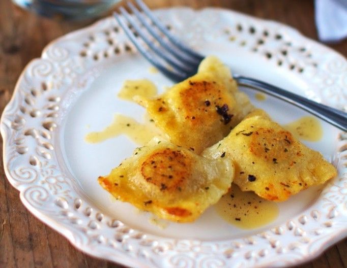 Podsmażane pierogi z kapustą