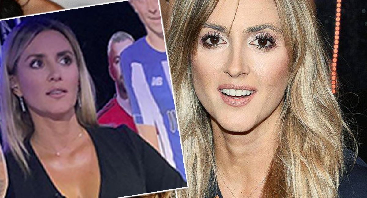Karolina Szostak w mini i z przepastnym dekoltem w studiu Ligi Mistrzów obstawia wynik meczu. Z takim wsparcie Lewy musi wygrać
