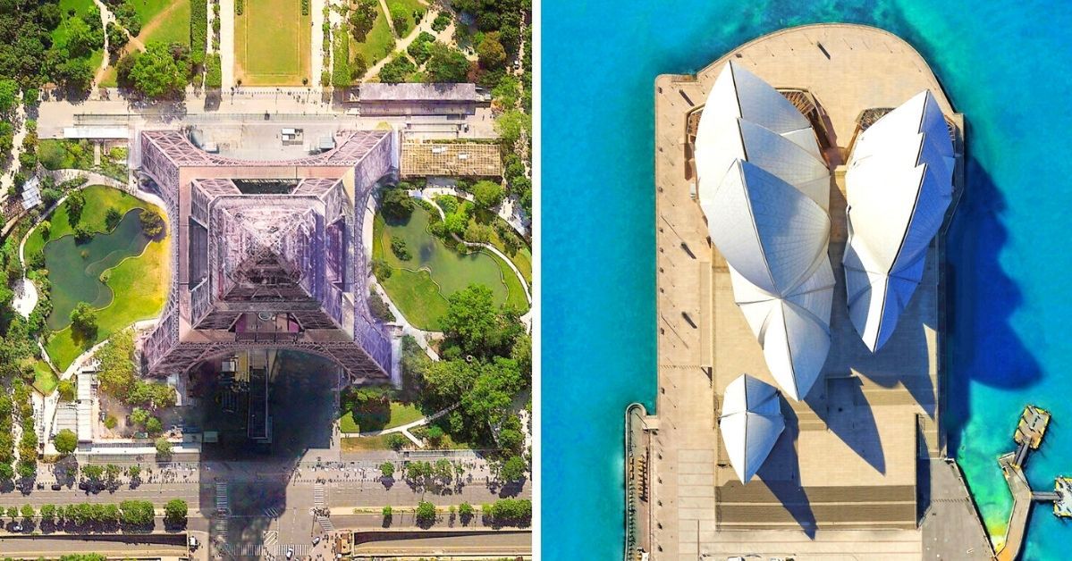 A Bird’s Eye View of 6 Famous Structures. Amazing Monuments Seen from an Unusual Angle