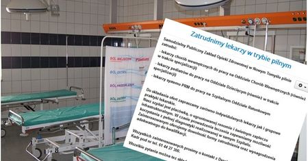 Brak lekarzy pogrąża kolejne oddziały polskich szpitali. Mogą nie wytrzymać miesiąca