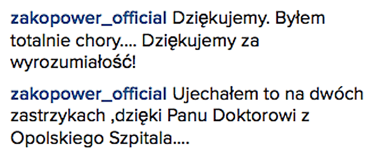 Sebastian Karpiel-Bułecka trafił do szpitala