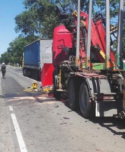 Auto zmiażdżone przez ciężarówki. Zmarł ranny chłopiec