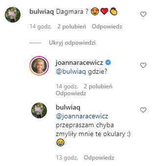 Komentarz do zdjęcia Racewicz. Instagram