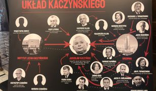 Sejm. Tablica "Układ Kaczyńskiego" wróciła na korytarz