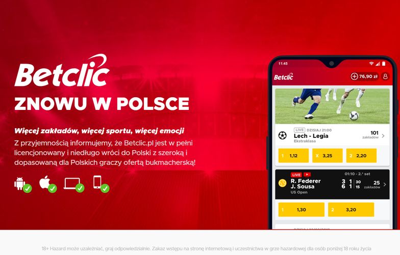 Betclic ma oficjalnie wrócić