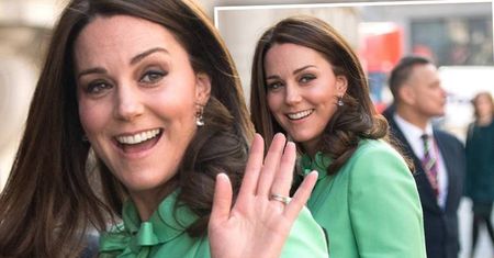 Księżna Kate w żaden sposób nie ukryje już ogromnego ciążowego brzuszka! Słodki ciężar pokonał nawet obszerny zielony płaszczyk!