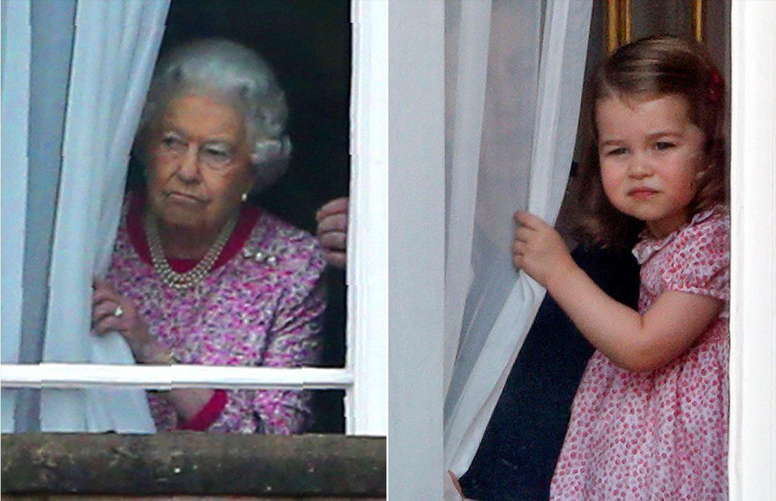 Księżniczka Charlotte i królowa Elżbieta II