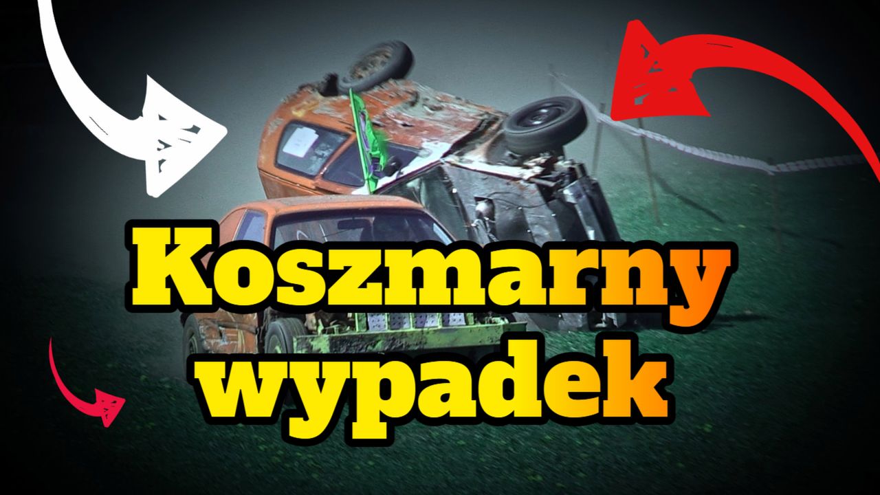 Koszmarny wypadek na wyścigach złomków