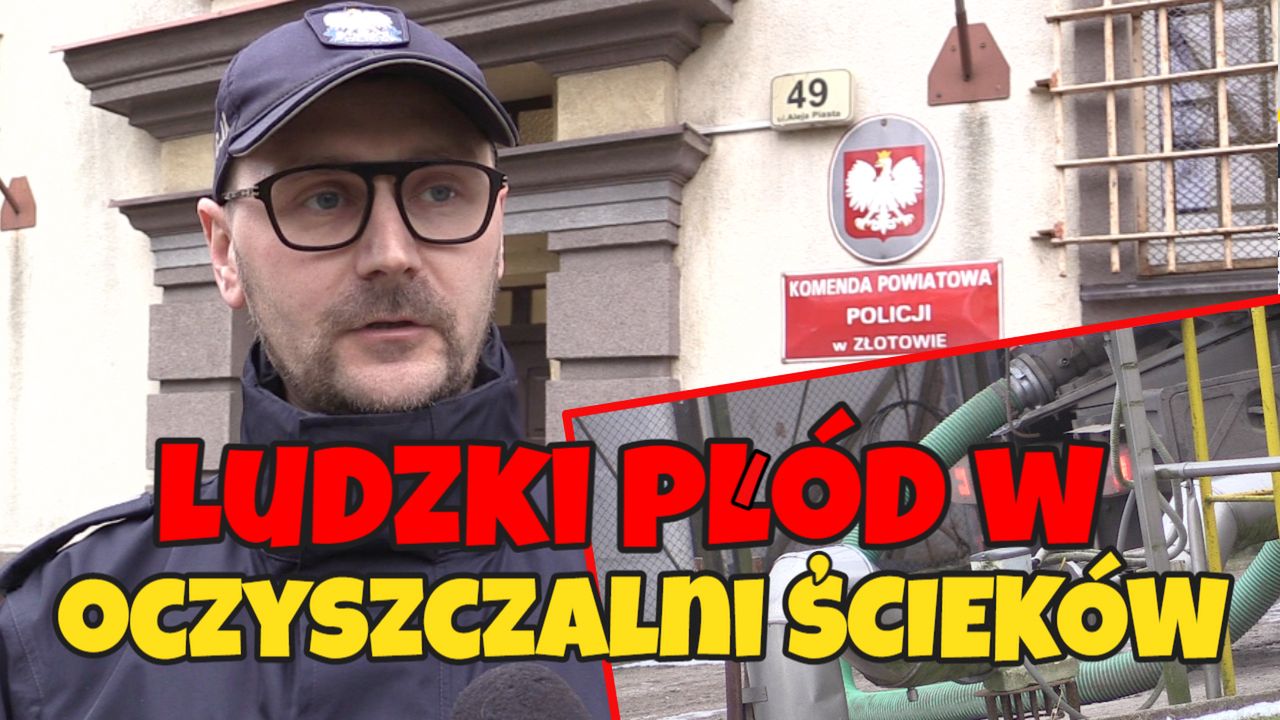 Ludzki płód w oczyszczalni ścieków