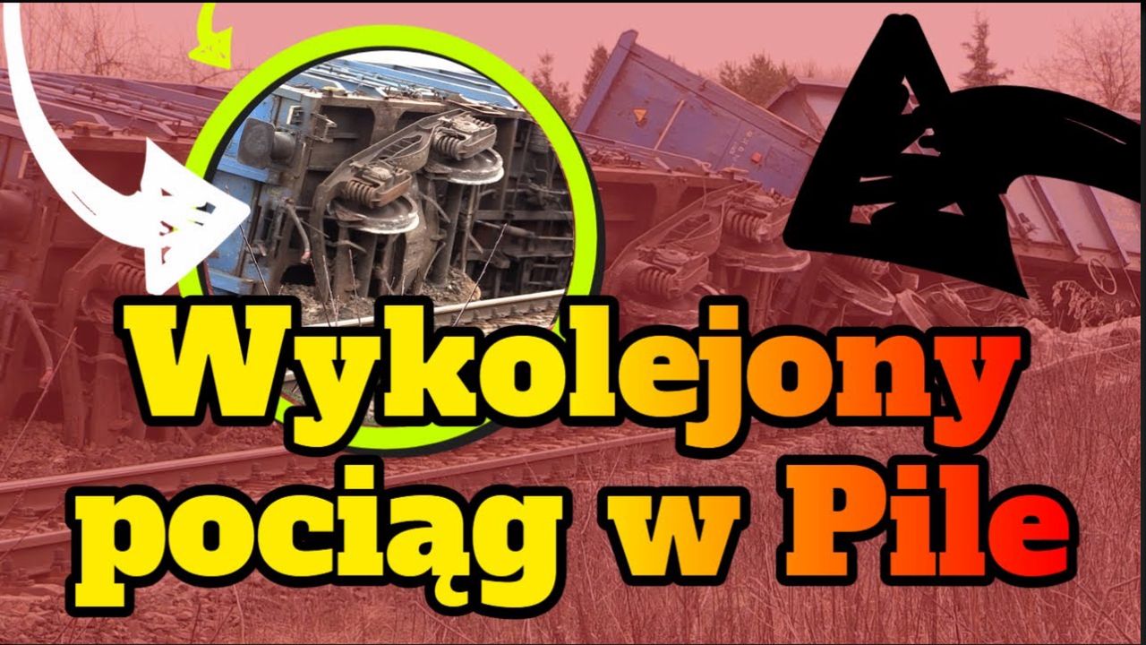 W Pile wykoleił się pociąg towarowy – VIDEO